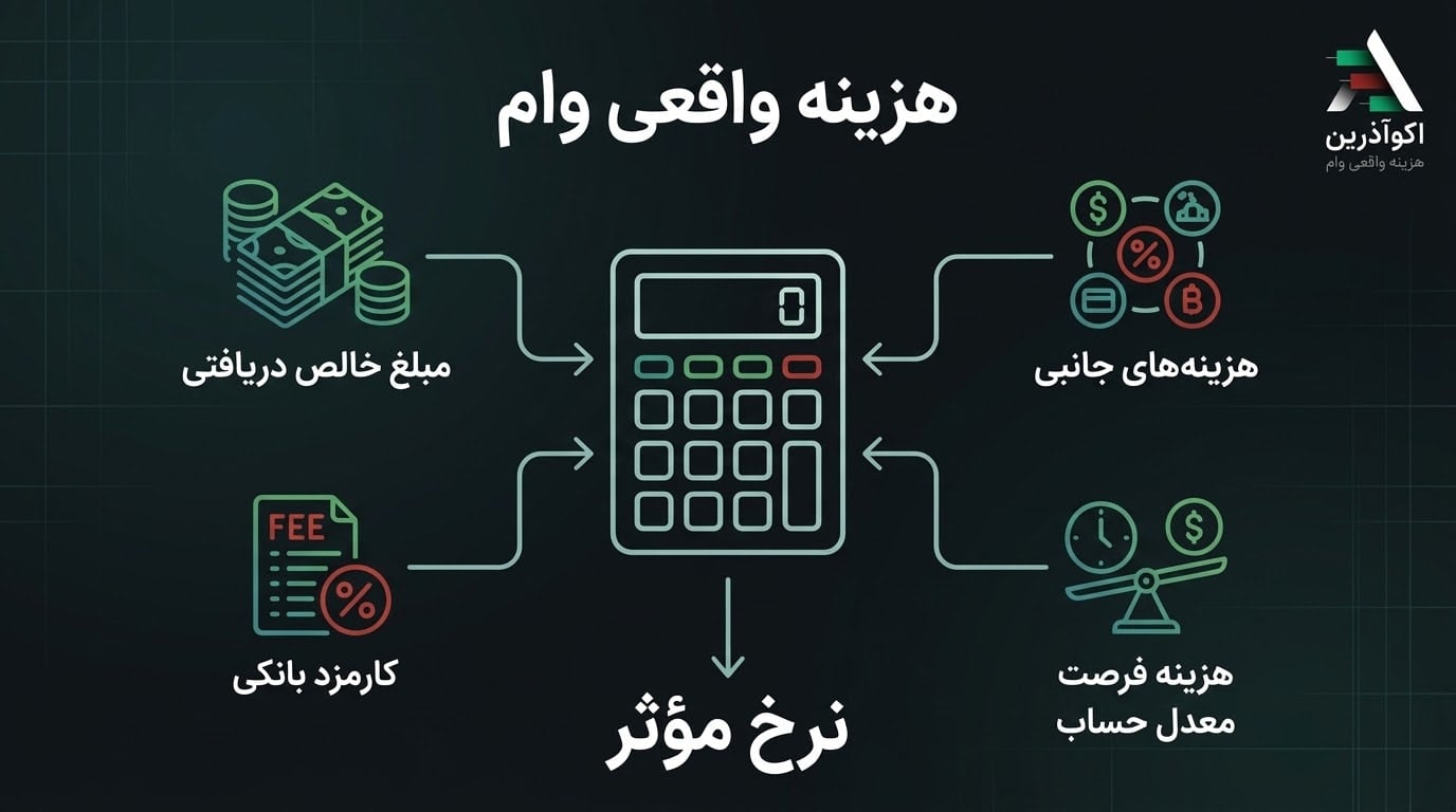 اجزای تشکیل‌دهنده هزینه واقعی و نرخ مؤثر وام